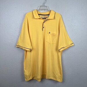 Grand Slam Men's Yellow Stretch Short Sleeve Polo Shirt Size 2XL